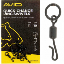 Вертлюг быстросьемный с кольцом Avid Carp Quick Change Ring Swivel Size 11 10шт