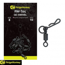 Вертлюг быстросьемный Ridge Monkey RM-Tec Quick Change Inline Swivel Size 8 8шт