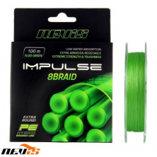 Плетеный шнур Nevis Impulse 8 Braid Fluo Green 0,10mm 7,80kg 100m