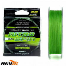 Шнур для ловли Nevis Nitro Spin Braided Line Fluo Green 100m