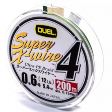 Шнур Duel Super X-Wire 4 200m 0.13mm 5.4kg 5Color Yellow Marking #0.6 (H3588N-5CR) 