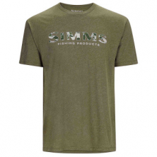 Футболка Simms Logo T-shirt RC Dark Clover/Military Heather XXL (12803-1097-60)