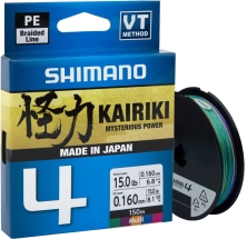 Шнур Shimano Kairiki 4 PE (Multi Colour) 150m 0.06mm 4.4kg 