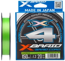 Шнур YGK X-Braid Braid Cord X4 150m #2.0/0.235mm 30lb/13.5kg 