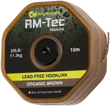 Поводковый материал RidgeMonkey RM-Tec Lead Free Hooklink Organic Brown 25lb 10м