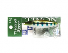 Блесна JACKALL/TIMON TRICOROLL SPOON 14G #SILVER YAMAME TROUT 040