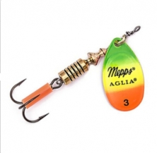 Блесна вращающаяся Mepps Aglia Fluo №2 tiger 4.5g (Ы001932)