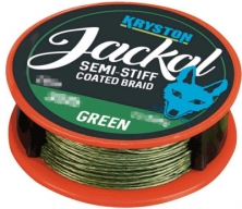 Поводковый материал KRYSTON Jackal Semi-Stiff Coated Braid 20 lb Weed Green