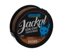 Поводковый материал KRYSTON Jackal Semi-Stiff Coated Braid 30 lb Gravel Brown