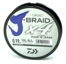 Шнур Daiwa J-Braid X4E 0,19mm 135m Dark Green (12741-019)