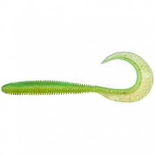 Силикон Megabass KEMURI CURLY 3.5&quot; LIME CHART/GOLD FLAKE