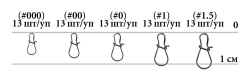 Застежка Decoy SN-1 Round Snap #0 20lb (13 шт/уп)
