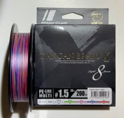 Плетений шнур MAJOR CRAFT DANGAN BRAID X8 200М NEW #1.5 MULTI 