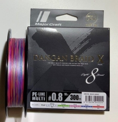 Плетеный шнур MAJOR CRAFT DANGAN BRAID X8 300М NEW #0.8 MULTI