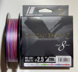 Плетеный шнур MAJOR CRAFT DANGAN BRAID X8 200М NEW #2.5 MULTI