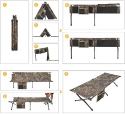 Раскладушка KingCamp Hard Camping Cot. L. Camouflage