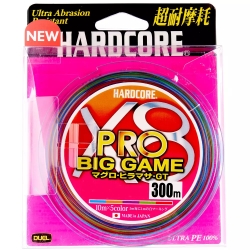 Шнур Duel Hardcore X8 Pro Big Game 300м PE4.0 60lb Multicolor 