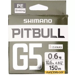 Шнур Shimano Pitbull 5G 150m PE0.6 10.6lb orange