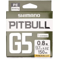 Шнур Shimano Pitbull 5G 150m PE0.6 10.6lb orange