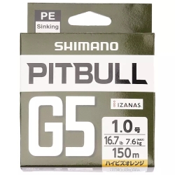 Шнур Shimano Pitbull 5G 150m PE0.6 10.6lb orange