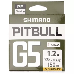 Шнур Shimano Pitbull 5G 150m PE0.6 10.6lb orange