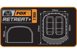 Намет із внутрішньою капсулою Fox Retreat+ Ripstop 2-man inc inner dome 1шт 