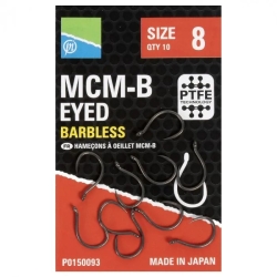 Крючки безбородые Preston MCM-B Eyed Barbless Size 8 10шт