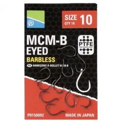 Крючки безбородые Preston MCM-B Eyed Barbless Size 8 10шт