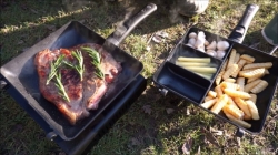Тостер cо столовым набором Ridge Monkey Deep Fill Sandwich Toaster Black Edition XL 1шт
