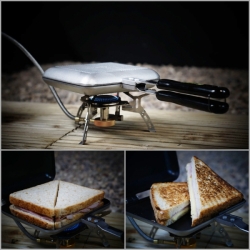 Тостер cо столовым набором Ridge Monkey Deep Fill Sandwich Toaster Black Edition XL 1шт