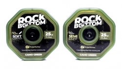 Поводковий матеріал в оболонці Ridge Monkey Rock Bottom Tungsten Coated Soft Camo Green 25lb 10m 