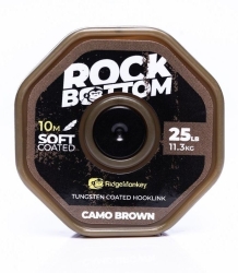 Поводковий матеріал в оболонці Ridge Monkey Rock Bottom Tungsten Coated Soft Camo Green 25lb 10m 