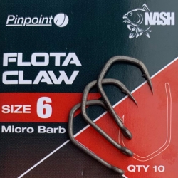 Карповые крючки Нэш Пинпоинт Флота Клау Хукс Nash Pinpoint Flota Claw Hooks Red/Micro Barbed Size 10 10шт