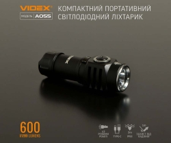 Портативний світлодіодний фонарик Videx 600Lm 5700K 