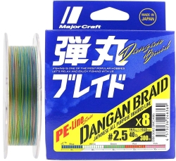 Шнур Major Craft Dangan Braid X8 200m (мульти.) #0.6/0.06mm 14lb/5.2kg 