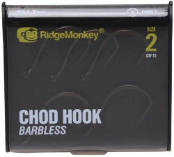 Крючок карповый RidgeMonkey RM-Tec Chod Hook Barbed #2 (10 шт/уп)