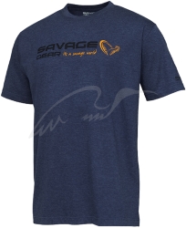 Футболка Savage Gear Signature Logo T-Shirt L к:blue melange 