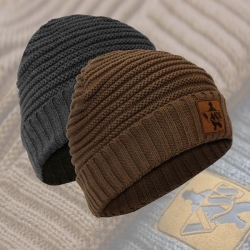 Шапка Vass Fleece Lined Ribbed Beanie Brown One Size