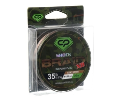 Шок-лідер Carp Pro Diamond Shock Braid PE X8 35lb 25м 0.23мм Camo Brown