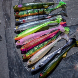 Силиконовая приманка Rage Slick Shad Glitter Perch 7cm 1шт