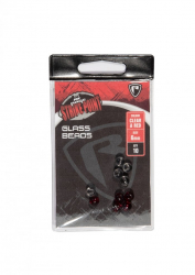Стеклянная бусина для дрошота Rage SP Clear and red glass beads 6mm