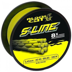 Шнур Black Cat S-Line Yellow 0.42mm 45kg 99lbs 250m