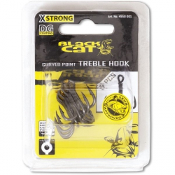 Крючки тройные Black Cat Curved Point Treble Hook DG Size 3/0 5шт