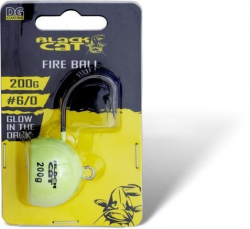Джиг головка 160g glow in the dark Black Cat Fire-Ball 1pcs