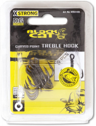 Тройник Black Cat Curved Point Treble Hook DG DG #3/0 coating 5pcs