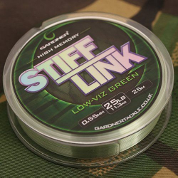 Поводочный материал Gardner STIFF-LINK, 0,50 мм, 20 lb, 9,1 кг, Low viz зеленый ()
