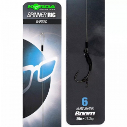 Готовий повідець Korda Spinner Rig Kurv Shank Boom 7inch / 17,8cm 25Lb 11,3kg Size 6 Barbed 1шт 