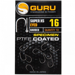Крючки Guru Super XS Specimen PTFE Coated Eyed Barbed Size 8 10шт
