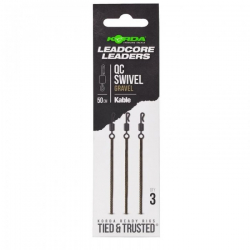 Готовый поводок Korda Kable Leadcore Leader QC Swivel Weed 50cm 3шт