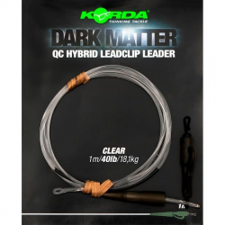 Готовый монтаж Korda Dark Matter Leader QC Hybrid Clip Weed 40lb/18,20kg 1m 1шт